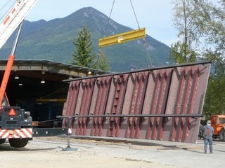 In October and November, large sections of the midship were fabricated in the shops and then fitted onto the vessel.